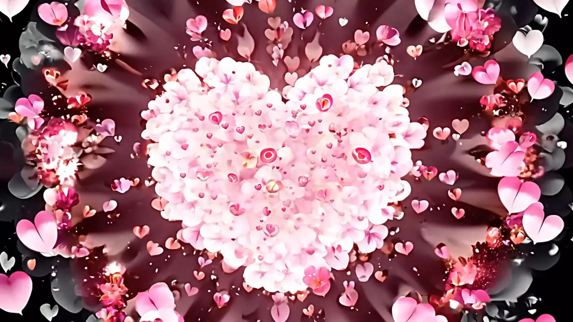 Elegant Petal Explosion Overlay for Wedding Invitations and Romantic Videos